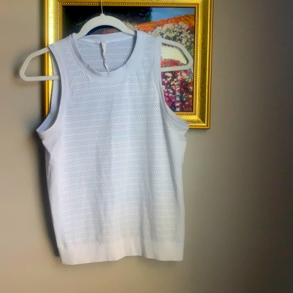 White mesh tank top by Lululemon